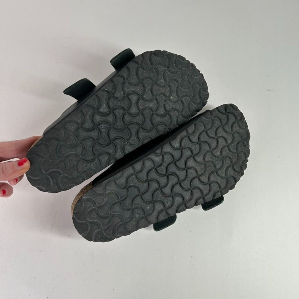 Birkenstock Arizona Black Leather Black Buckle Sandal Women's 7 EU 37 - Picture 12 of 13